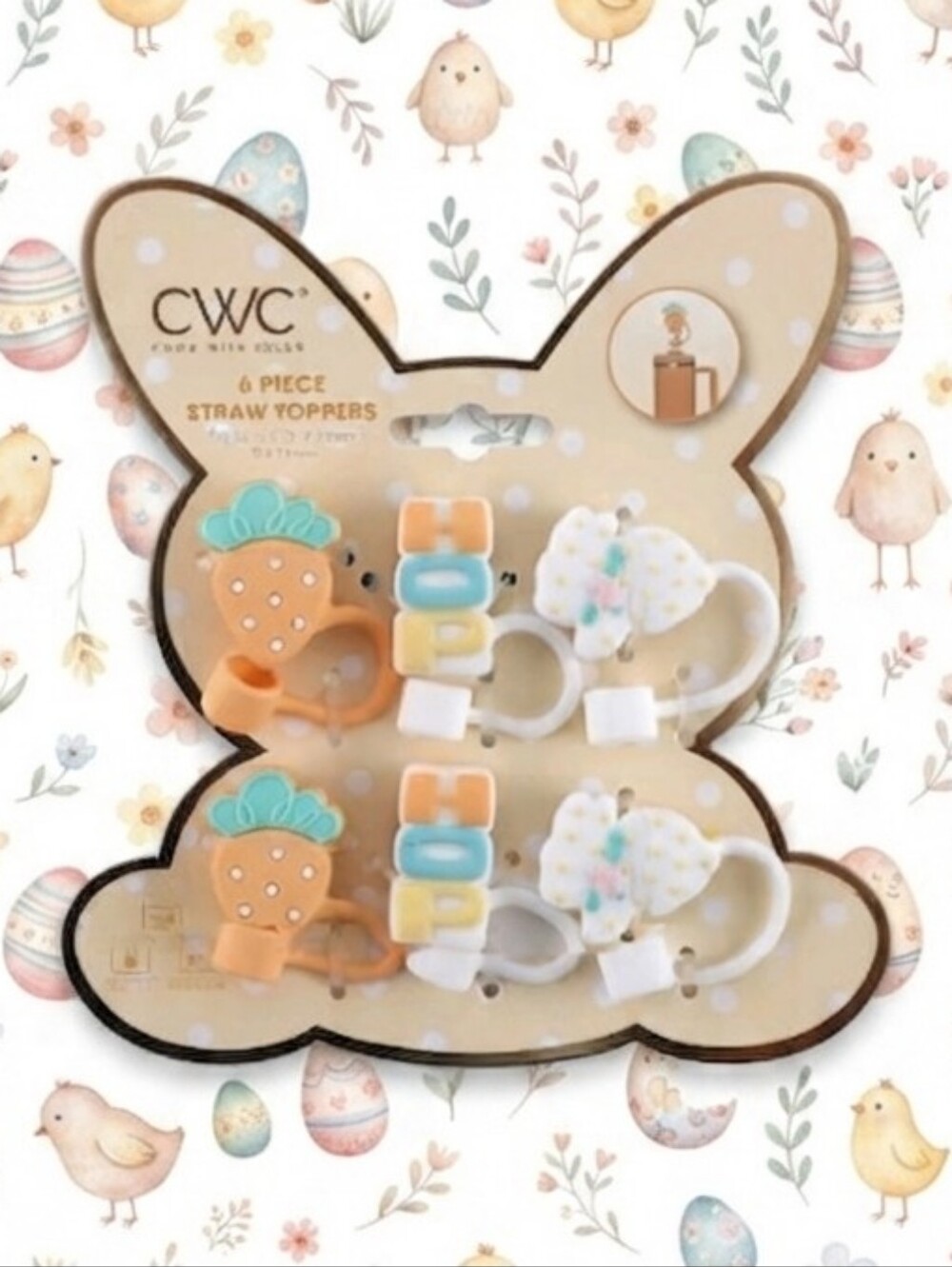 Cook With Color 6 Piece Straw Topper Set